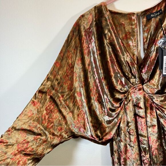 Anthropologie Mes Demoiselles V-Neck Velvet Batwing Dress Medium NWT - Picture 5 of 16